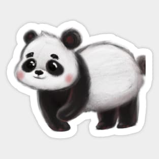 Cute Panda Drawing Sticker